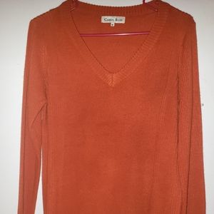 Pumpkin colored Carol Rose sweater